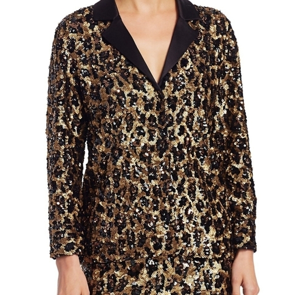 Alice + Olivia Keir Sequin Leopard Print jacket size small new with tags - Picture 12 of 12